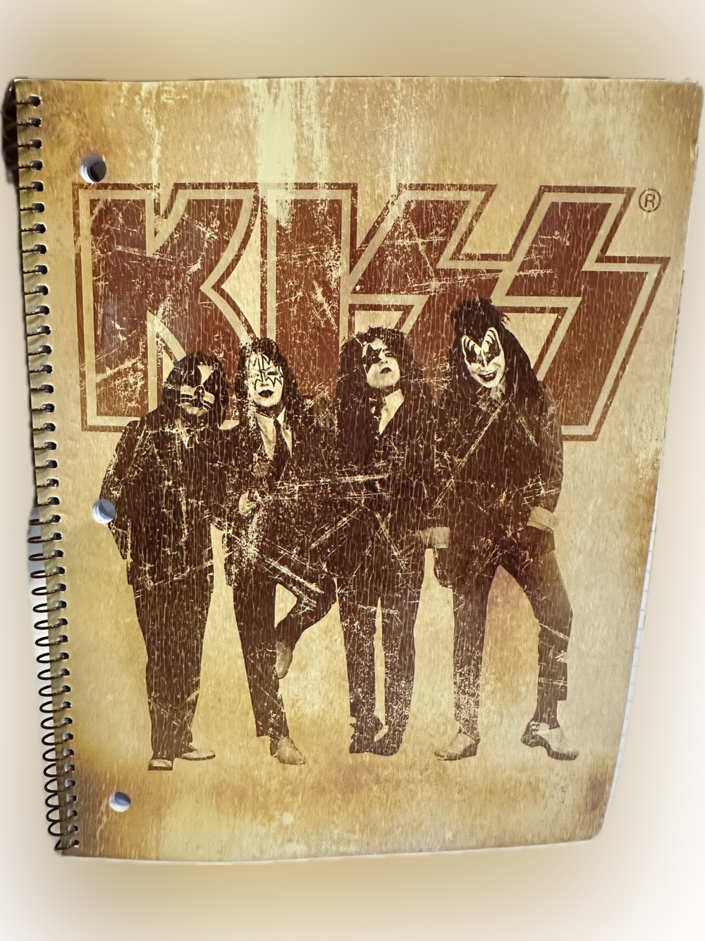 2010 KISS DRESSED TO KILL SPIRAL NOTEBOOK 80 PG LINED BACK SCHOOL JOURNAL 8”x10.